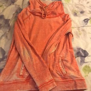 Pink acid wash sweatshirt